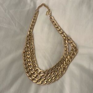 3 chain necklace in gold